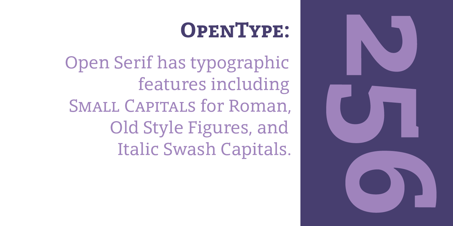 Open Serif Open Font preview